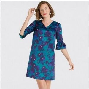 Draper James Floral Ruffle Sleeve A-Line Dress 8